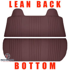 1992-1997 Ford F-250 XL: Replacement Vinyl Bottom & Lean Back Bench Seat Covers, Ruby Red/Burgundy