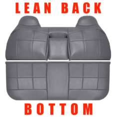 1992-1997 Ford F-250 XLT: Complete Replacement Vinyl Bottom & Lean Back Bench Seat Covers, Gray (Camel Hump Style)