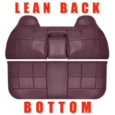1992-1997 Ford F-250 XLT: Complete Replacement Vinyl Bottom & Lean Back Bench Seat Covers, Red (Camel Hump Style)