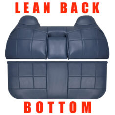 1992-1996 Ford F-150 XLT: Complete Replacement Vinyl Bottom & Lean Back Bench Seat Covers, Blue (Camel Hump Style)