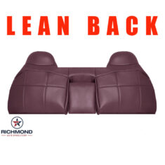 1992-1997 Ford F-250 XLT: Replacement Vinyl Lean Back Bench Seat Cover, Red (Camel Hump Style)