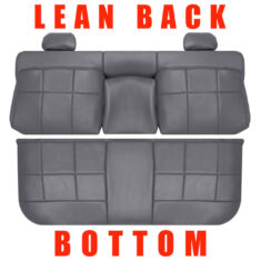 1992-1997 Ford F-250 XLT: Complete Replacement Vinyl Bottom & Lean Back Bench Seat Covers, Gray