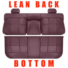 1992-1997 Ford F-250 XLT: Complete Replacement Vinyl Bottom & Lean Back Bench Seat Covers, Red