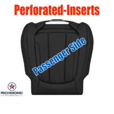 2019-2022 BMW 3-Series 4-Door Replacement Leather Seat Cover: Passenger Side Bottom, Black Perforated