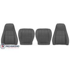 1997-1999 Chevy Camaro Z28 RS SS Replacement Leather Seat Covers: Driver & Passenger Complete, Dark Gray