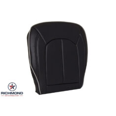 2017-2025 Chrysler Pacifica Replacement Leather Seat Cover: Driver Side Bottom, Black Perforated