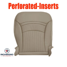 1997-2004 Chevy Corvette Replacement Leather Seat Cover: Driver Side Bottom, Light Oak Tan Perforated