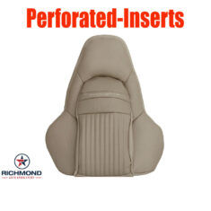 1997-2004 Chevy Corvette Replacement Leather Seat Cover: Driver Side Lean Back, Light Oak Tan Perforated