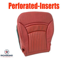 1997-1999 Chevy Corvette Replacement Leather Seat Cover: Driver Side Bottom, Firethorn Red Perforated