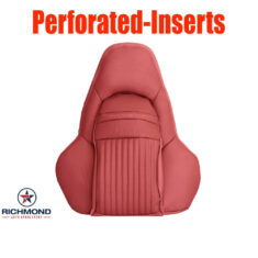 1997-1999 Chevy Corvette Replacement Leather Seat Cover: Driver Side Lean Back, Firethorn Red Perforated