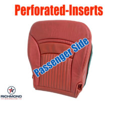 1997-1999 Chevy Corvette Replacement Leather Seat Cover: Passenger Side Bottom, Firethorn Red Perforated