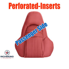 1997-1999 Chevy Corvette Replacement Leather Seat Cover: Passenger Side Lean Back, Firethorn Red Perforated