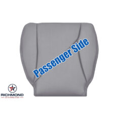 1991-1996 Chevy Corvette Replacement Leather Seat Cover: Passenger Side Bottom, Gray Perforated