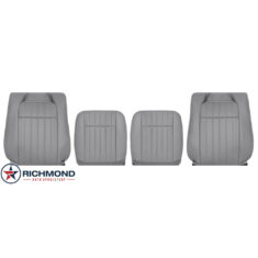 1994-1996 Chevy Impala SS Replacement Perforated Leather Seat Covers: Driver & Passenger Complete, Gray