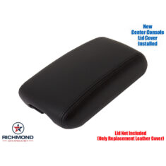 2002 Ford Thunderbird Replacement Genuine Leather Center Console Lid Cover, Black