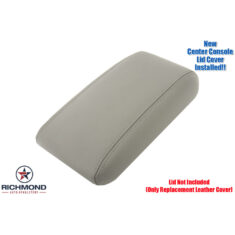 2018-2019 Ford Explorer XLT Replacement Genuine Leather Center Console Lid Cover, Light Gray