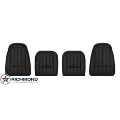 1970-1972 Chevy Corvette Replacement Leather Seat Covers: Driver & Passenger Complete, Black Non-Perforated