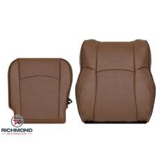 2010-2018 Dodge Ram 3500 LongHorn Laramie Replacement Leather Seat Covers: Driver Side Complete, Russet Brown Perforated