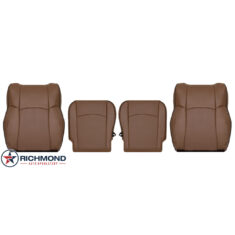2010-2018 Dodge Ram 3500 LongHorn Laramie Replacement Leather Seat Covers: Driver & Passenger Complete, Russet Brown Perforated