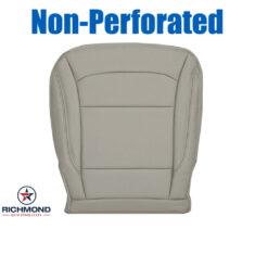 2018-2019 Ford Explorer XLT Replacement Leather Seat Cover: Driver Side Bottom, Light Gray Non-Perforated