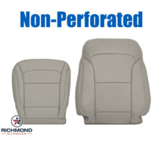 2018-2019 Ford Explorer XLT Replacement Leather Seat Covers: Driver Side Complete, Light Gray Non-Perforated