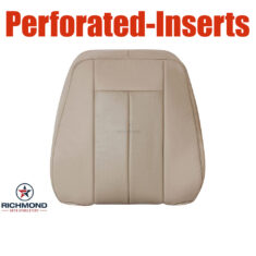 2007-2014 Ford Expedition Eddie Bauer Replacement Leather Seat Cover: Driver Side Lean Back, Tan Perforated