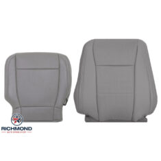 2015-2017 Ford F-150 Lariat Replacement Leather Seat Covers: Driver Side Complete, Gray Perforated