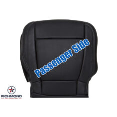 2017-2018 Ford F-250 Lariat Replacement Leather Seat Cover: Passenger Side Bottom, Black Perforated