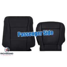 2017-2018 Ford F-250 Lariat Replacement Leather Seat Covers: Passenger Side Complete, Black Perforated
