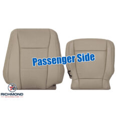 2017-2018 Ford F-250 Lariat Replacement Leather Seat Covers: Passenger Side Complete, Tan Perforated