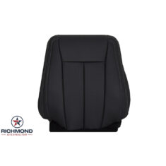 2020-2022 Ford F-250 Lariat Replacement Leather Seat Cover: Driver Side Lean Back, Black Perforated