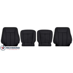 2020-2022 Ford F-250 Lariat Replacement Leather Seat Covers: Driver & Passenger Complete, Black Perforated