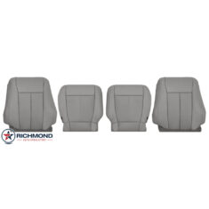 2018-2020 Ford F-150 Lariat Replacement Leather Seat Covers: Driver & Passenger Complete, Gray Perforated