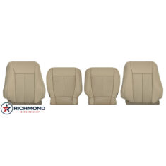 2020-2022 Ford F-250 Lariat Replacement Leather Seat Covers: Driver & Passenger Complete, Tan Perforated
