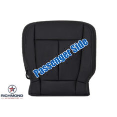 2020-2022 Ford F-250 Lariat Replacement Leather Seat Cover: Passenger Side Bottom, Black Perforated