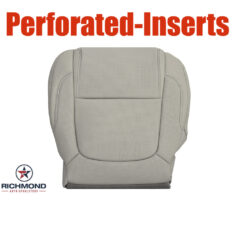 2011-2015 Ford Explorer Limited Replacement Leather Seat Cover: Driver Side Bottom, Light Gray Perforated