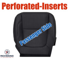 2011-2015 Ford Explorer Limited Replacement Leather Seat Cover: Passenger Side Bottom, Black Perforated