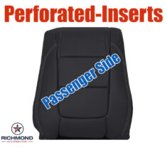 2011-2015 Ford Explorer Limited Replacement Leather Seat Cover: Passenger Side Lean Back, Black Perforated