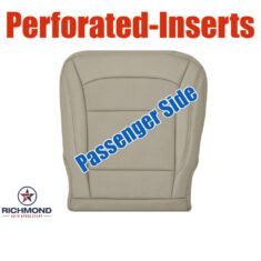 2016-2017 Ford Explorer Limited Replacement Leather Seat Cover: Passenger Side Bottom, Tan Perforated