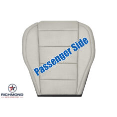 2015-2023 Ford Mustang V6 V8 Replacement Leather Seat Cover: Passenger Side Bottom, 2-Tone Black & Light Gray Perforated