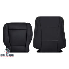 2019 Ford F-250 Lariat Replacement Leather Seat Covers: Driver Side Complete, Black Perforated