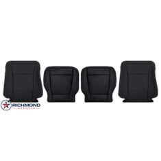 2019 Ford F-250 Lariat Replacement Leather Seat Covers: Driver & Passenger Complete, Black Perforated