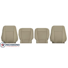2019 Ford F-250 Lariat Replacement Leather Seat Covers: Driver & Passenger Complete, Tan Perforated