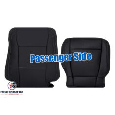 2019 Ford F-250 Lariat Replacement Leather Seat Covers: Passenger Side Complete, Black Perforated