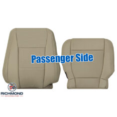 2019 Ford F-250 Lariat Replacement Leather Seat Covers: Passenger Side Complete, Tan Perforated
