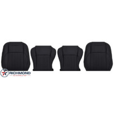 2004-2005 Ford Thunderbird Replacement Leather Seat Covers: Driver & Passenger Complete, Black
