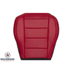 2015-2017 Ford Mustang V6 V8 Replacement Leather Seat Cover: Driver Side Bottom, 2-Tone Black & Red Perforated