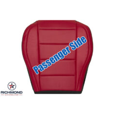 2015-2017 Ford Mustang V6 V8 Replacement Leather Seat Cover: Passenger Side Bottom, 2-Tone Black & Red Perforated