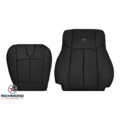 2007-2008 Infiniti G35 Sedan 4-Door Replacement Leather Seat Covers: Driver Side Complete, Black Perforated