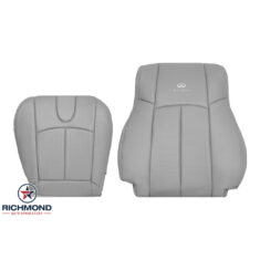 2007-2008 Infiniti G35 Sedan 4-Door Replacement Leather Seat Covers: Driver Side Complete, Gray Perforated